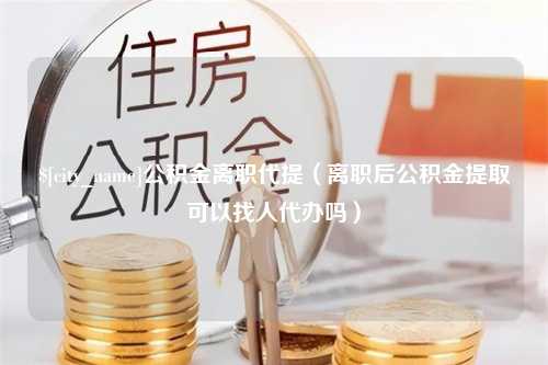 兰考公积金离职代提（离职后公积金提取可以找人代办吗）